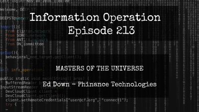 Host L Todd Wood speaks to Ed Down of Phinance Technologies in our new 'Masters of the Universe' financial series. Ed brings us up to date on what is happening, and going to happen in the financial markets.